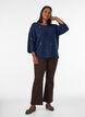 Jumper with hearts and 3/4 sleeves, Blue, Model image number 1