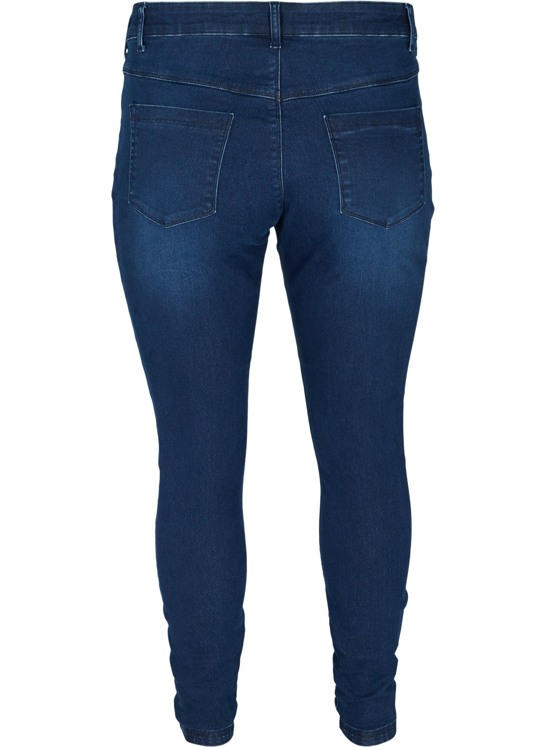 Zizzifashion Jeggings in cotton blend, Dark blue denim, Packshot image number 1