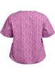 Cotton blouse with print and short sleeves, Purple, Packshot image number 1
