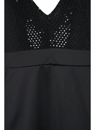 Tight-fitting dress with glitter structure, Black, Packshot image number 2