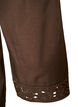 Shirt blouse with broderie anglaise, Brown, Packshot image number 3