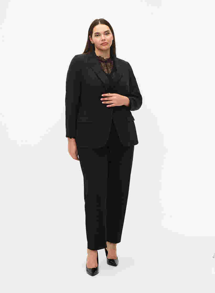Classic trousers with pockets, Black, Model image number 0