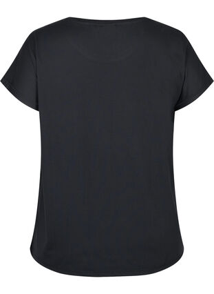 Short sleeved workout t-shirt, Black, Packshot image number 1
