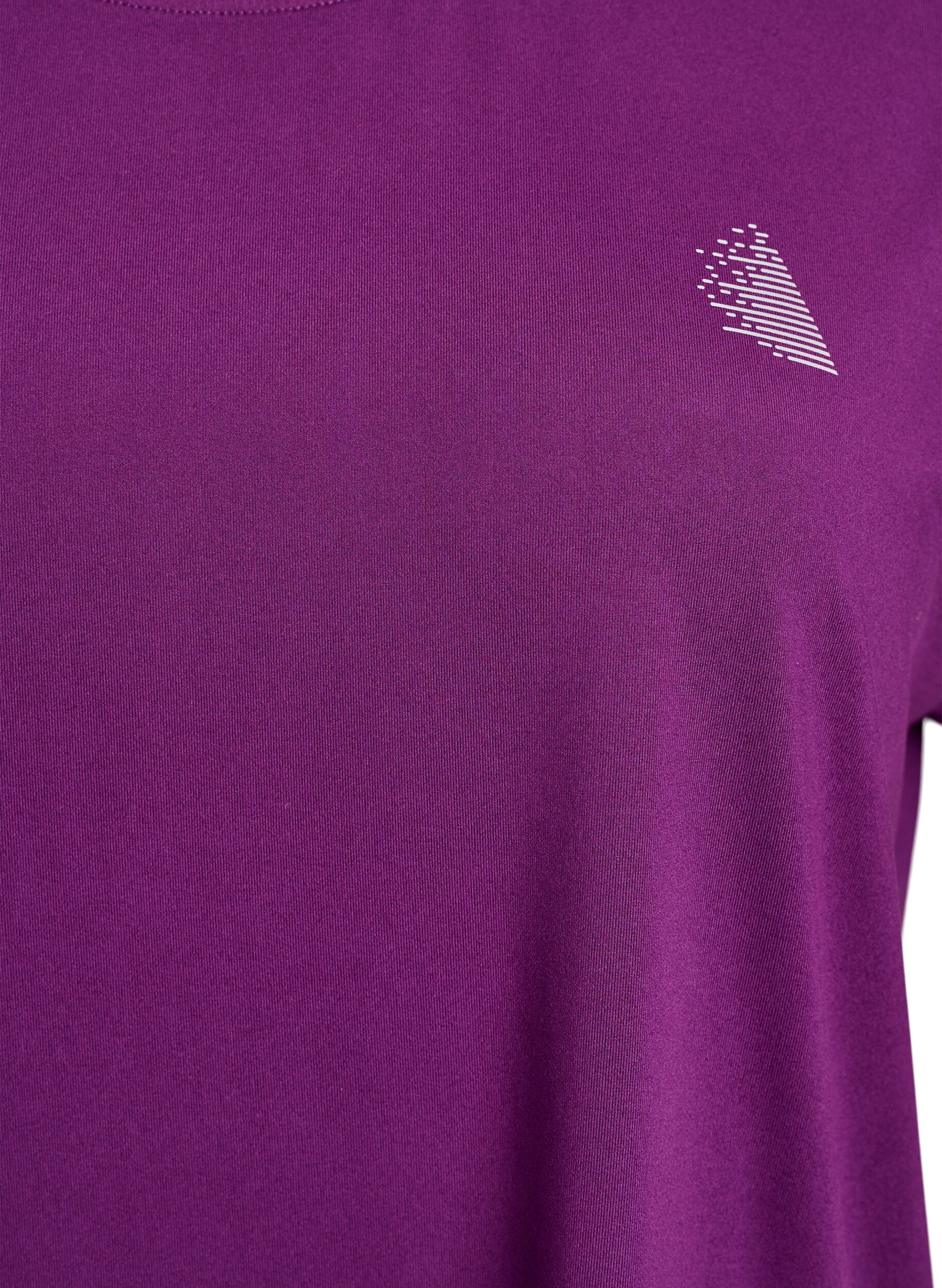 ZizzifashionSolid-coloured training T-shirt, Purple, Packshot image number 2
