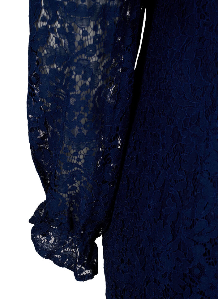 Lace dress with long sleeves, Navy Blazer, Packshot image number 3