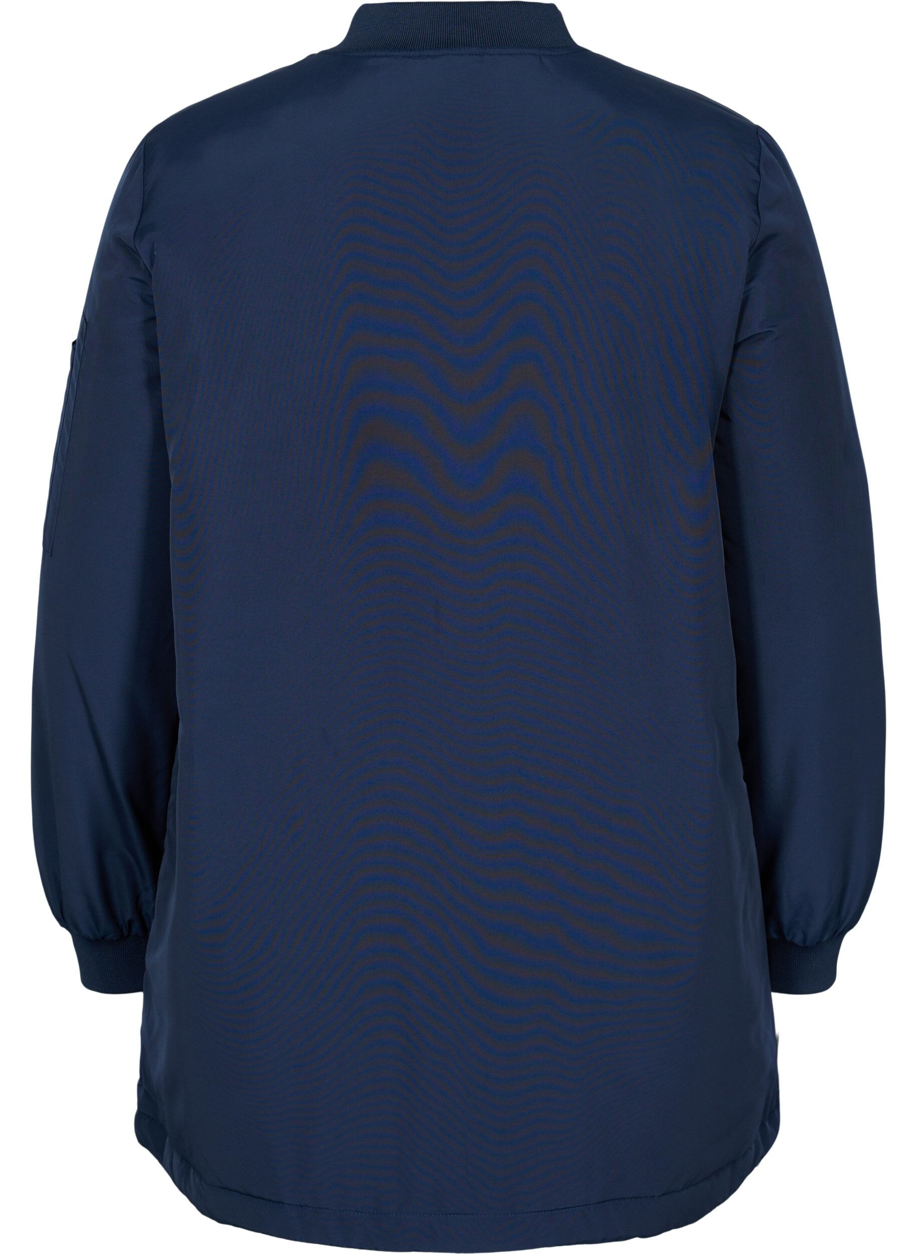 Zizzifashion Long bomber jacket with pockets, Navy Blazer, Packshot image number 1