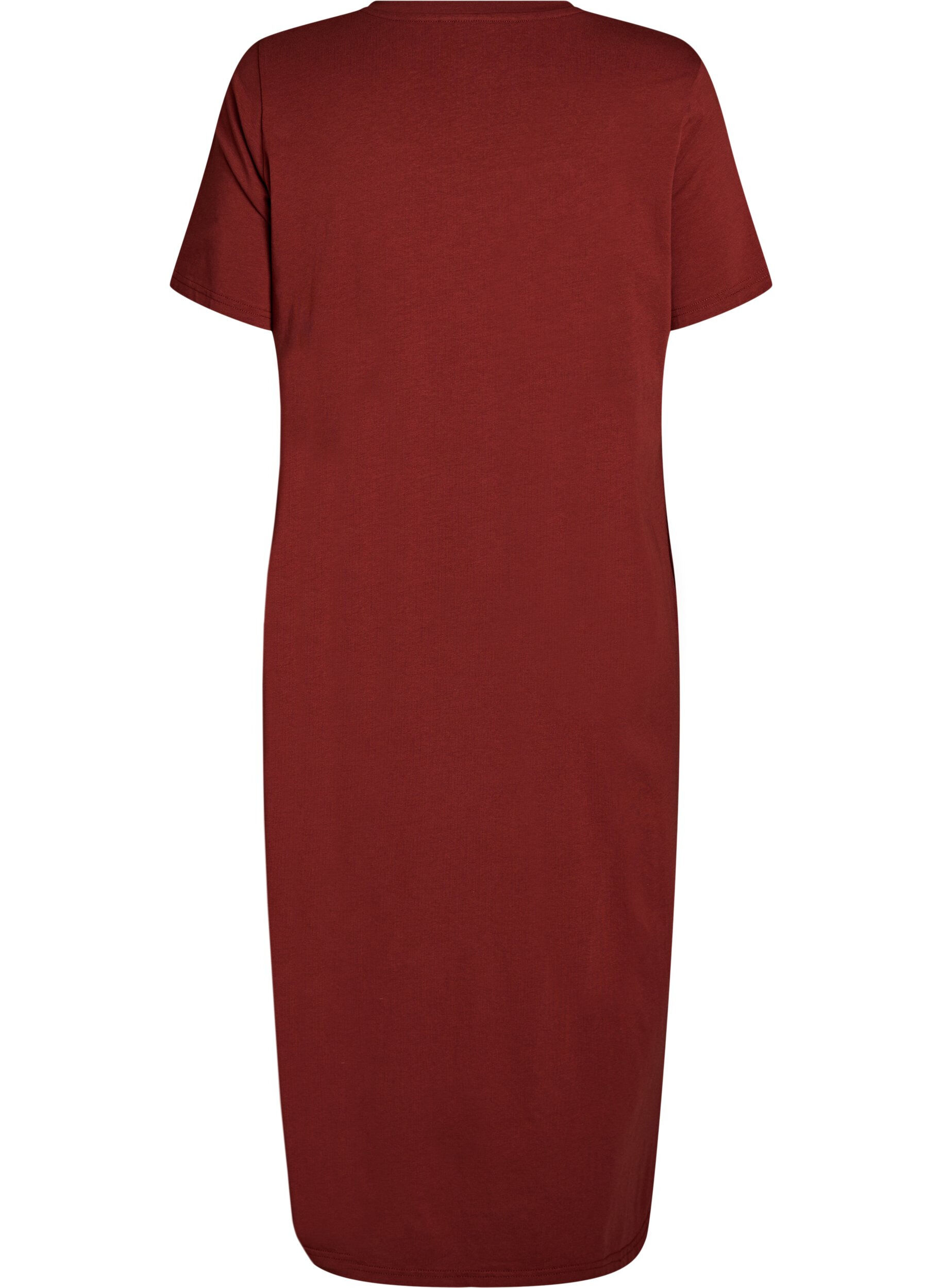 Zizzifashion Midi T-shirt dress with a V-neck, 0426, Packshot image number 1