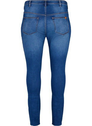 High-waisted Amy jeans with buttons, Blue denim, Packshot image number 1