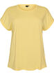 Short-sleeved cotton blend T-shirt, Yellow, Packshot image number 0