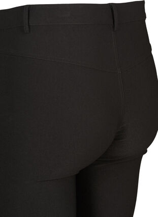 Close-fitting trousers with zip details, Black, Packshot image number 3