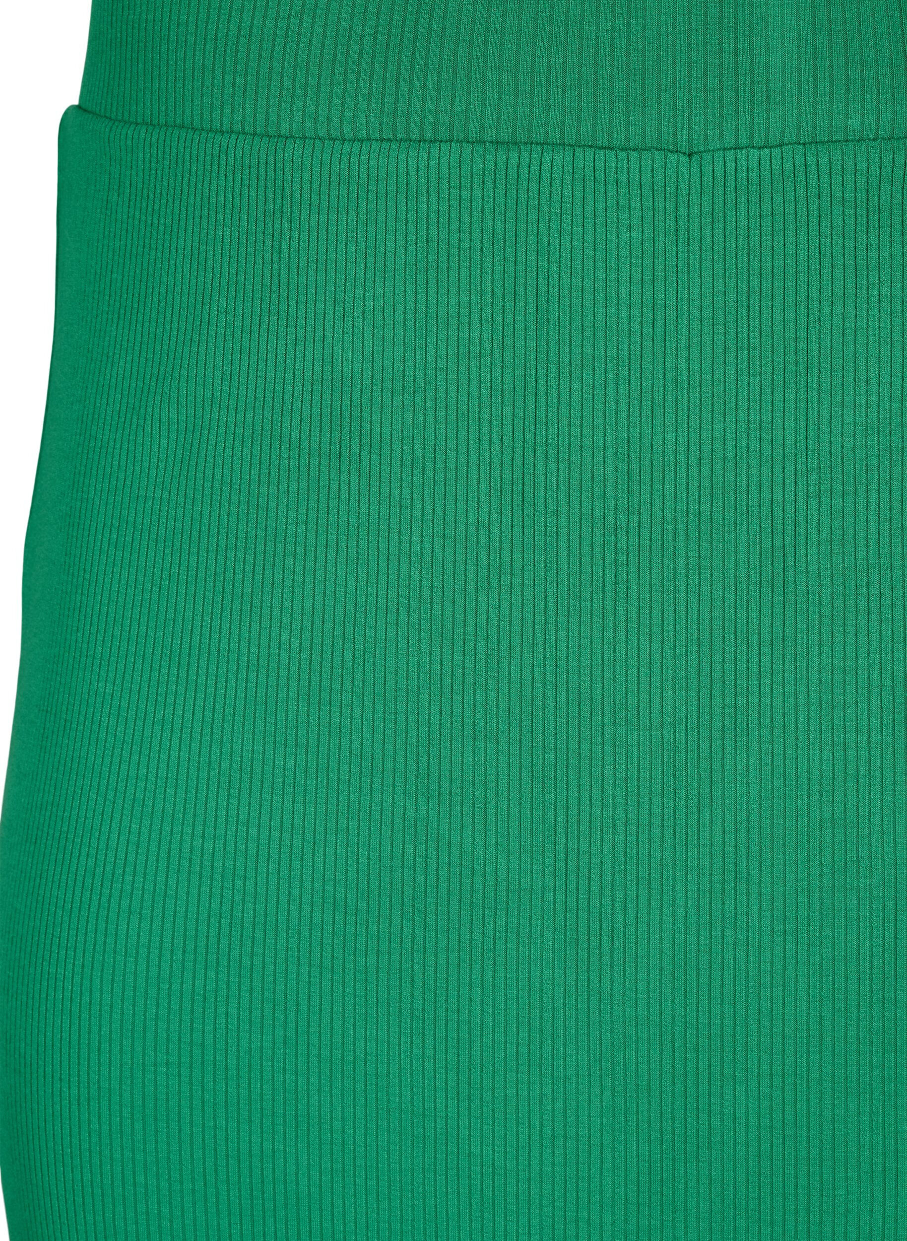 Zizzifashion Slim fit midi skirt in viscose, Green, Packshot image number 2