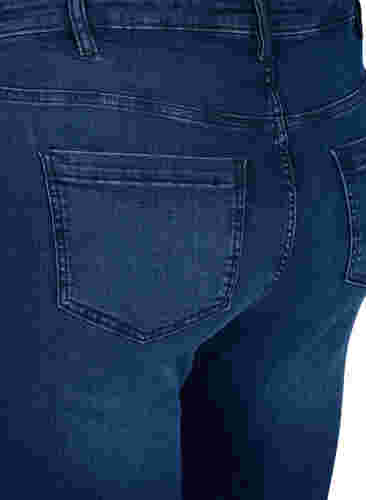 Long cotton denim shorts, Dark blue denim, Packshot image number 3