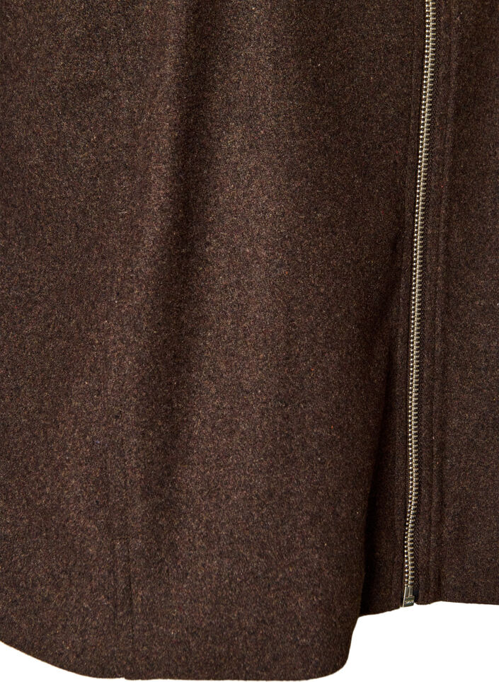Short jacket with shirt collar and zip, Brown, Packshot image number 3