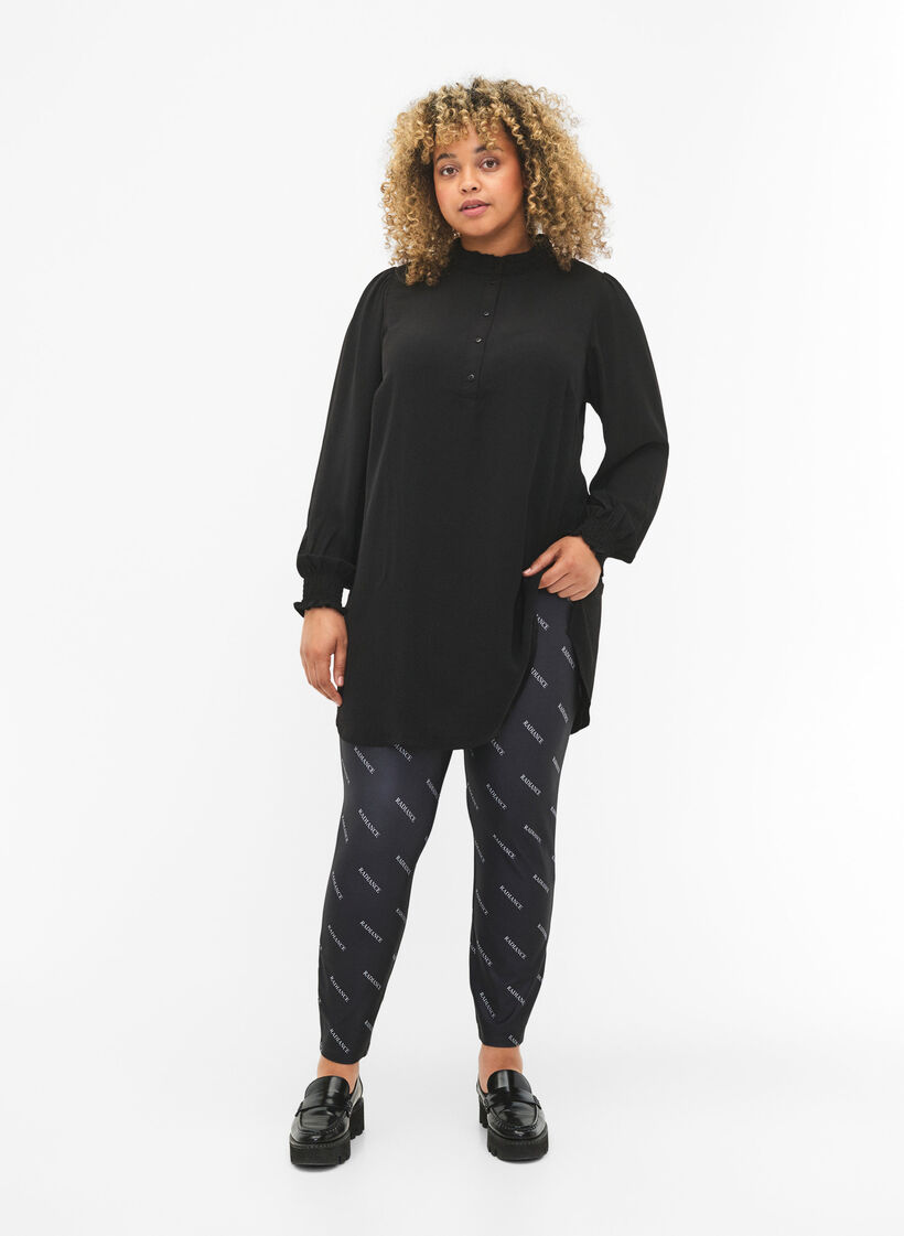 Tunic with smock, Black, Model image number 2