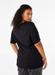 T-shirt in wool and viscose, Black, Model image number 1