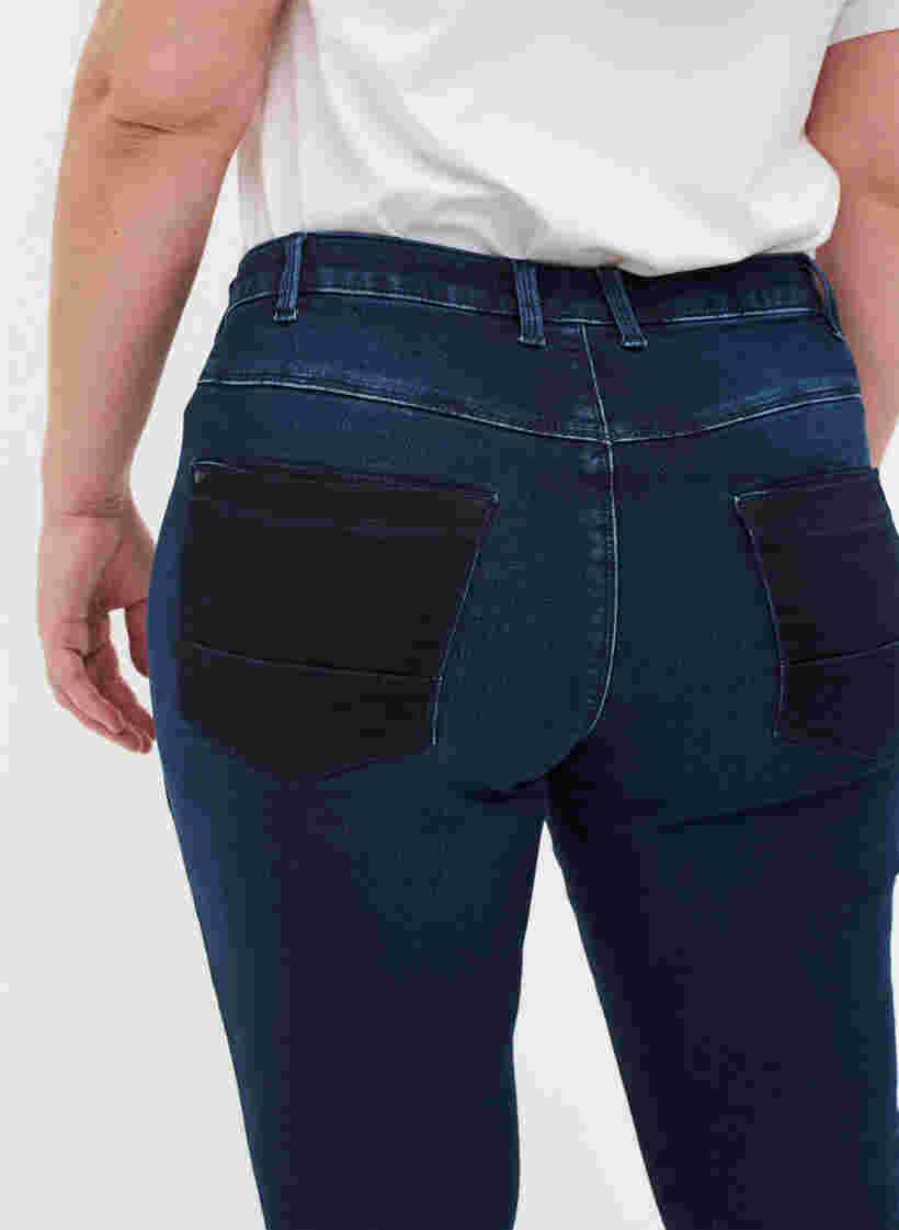 Super slim, high-rise Amy jeans, Dark blue, Model image number 3