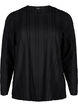 Long-sleeved blouse with texture, Black, Packshot image number 0