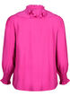 Ruffle shirt blouse in viscose, Rose Violet, Packshot image number 1