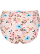 Extra high-waisted bikini brief with floral print, Beige, Packshot image number 1