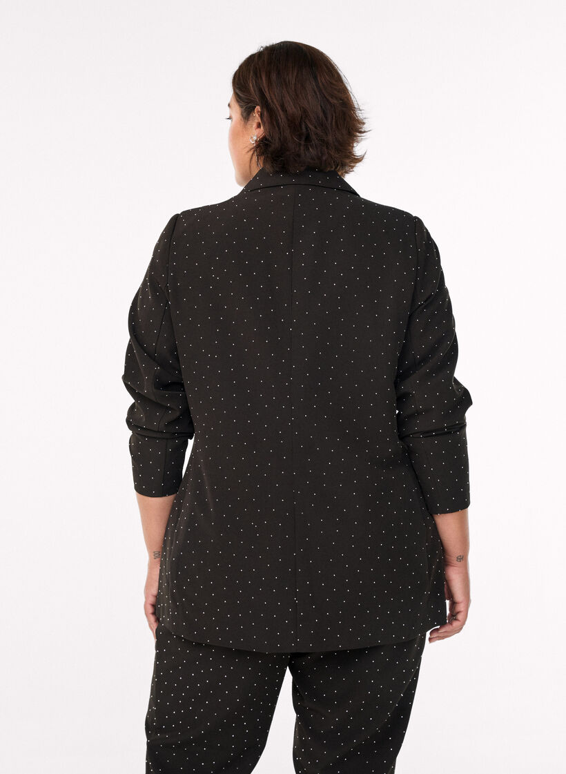 Blazer with rhinestones, Black, Model image number 2