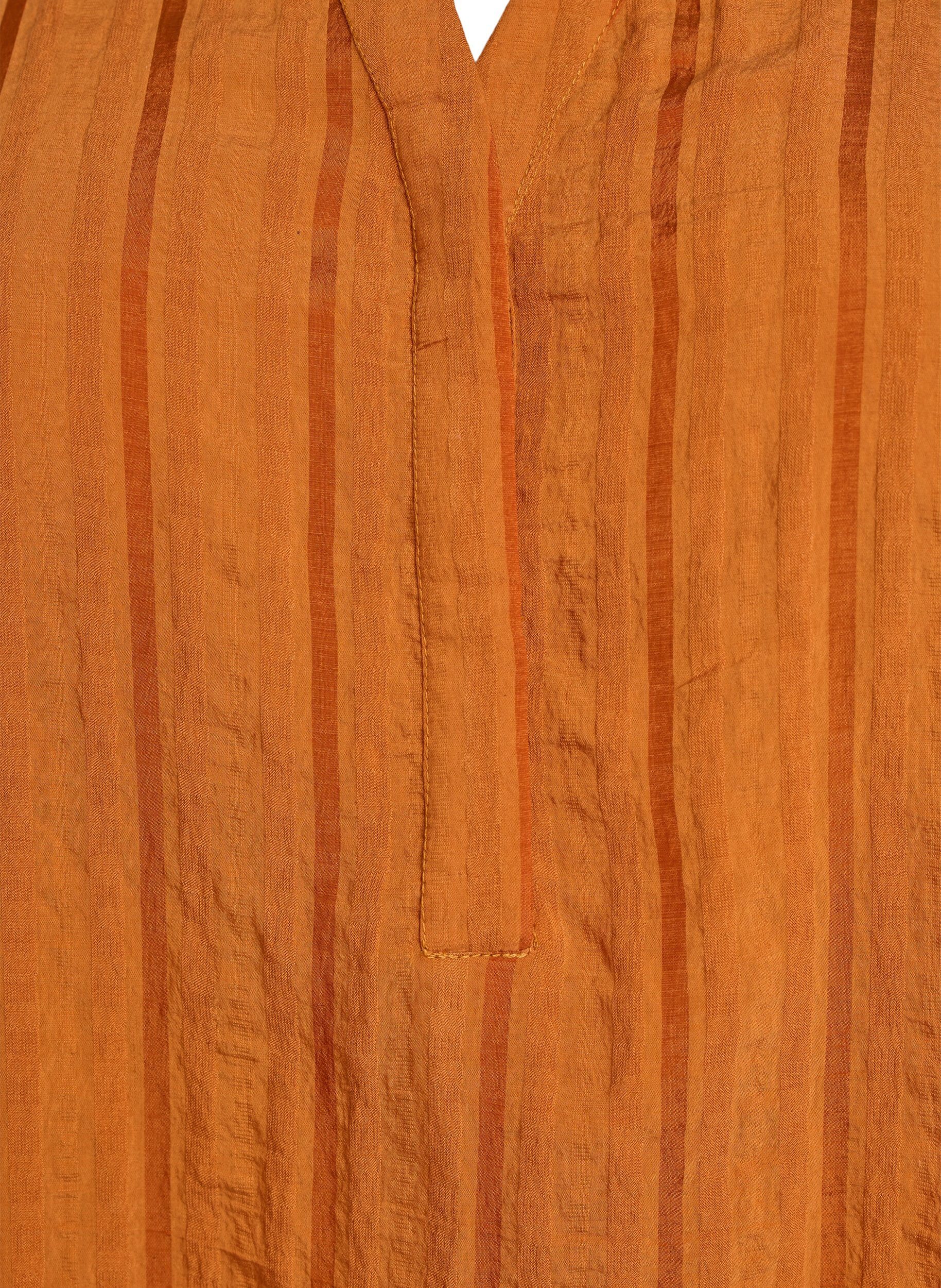 Zizzifashion Blouse with vertical stripes, Orange, Packshot image number 2