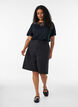 Blouse with lace insert and balloon sleeves, Black, Model image number 1