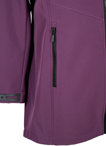 Short softshell jacket with pockets, Hortensia, Packshot image number 3
