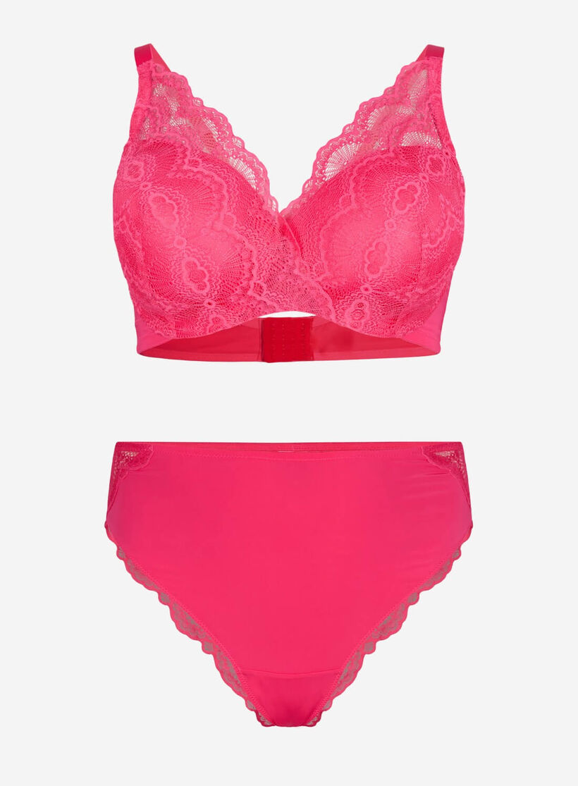 Pink lace underwear set, , Model, 1