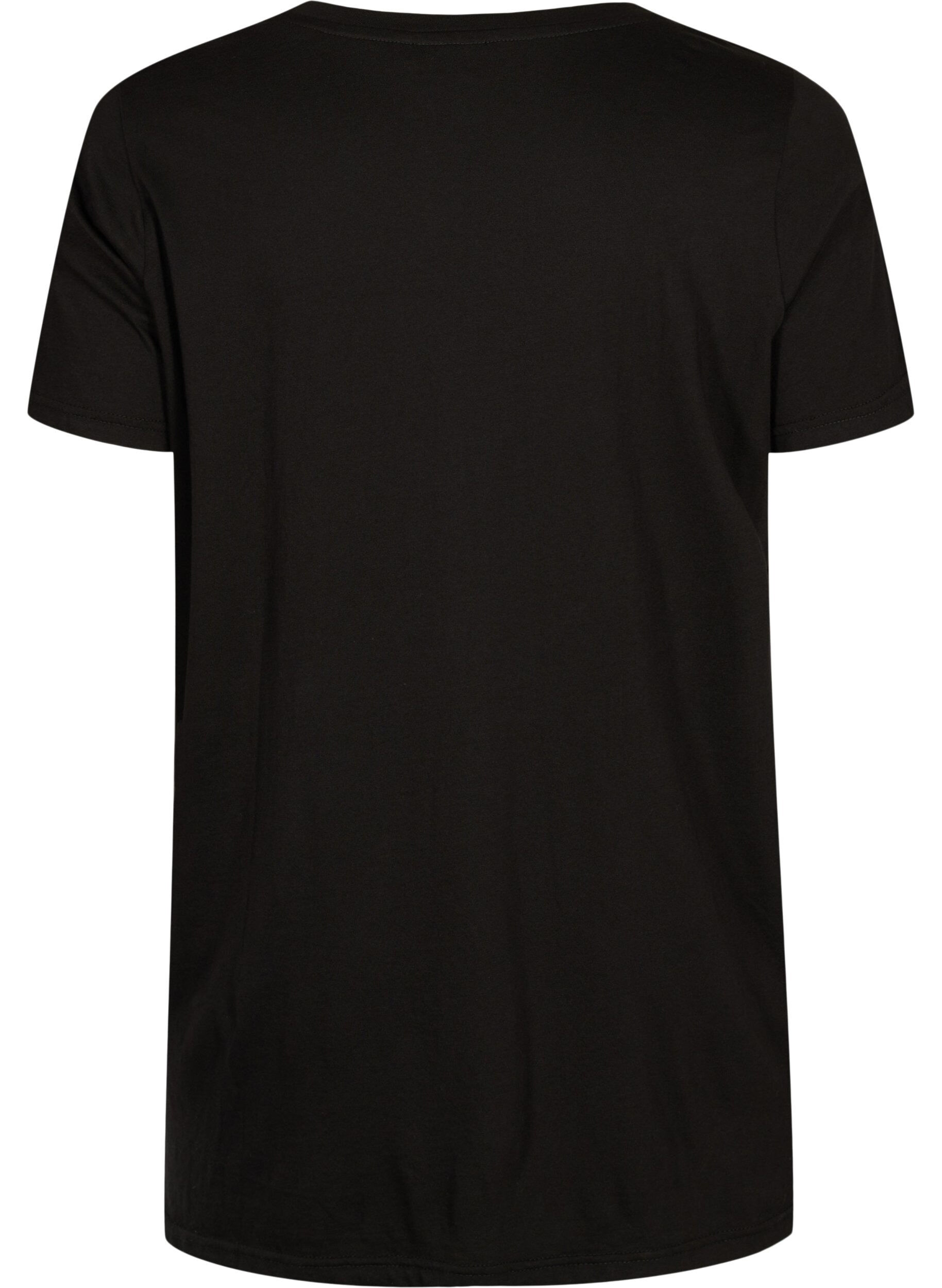 Zizzifashion Oversize t-shirt with print, Black W. Love, Packshot image number 1
