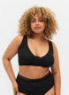 Bra with front closure, Black, Model image number 0