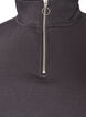 Sweatshirt with teddy sleeves and a high neck, Dark Grey, Packshot image number 2