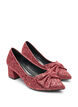 Glitter pump with bow, Red, Packshot image number 1