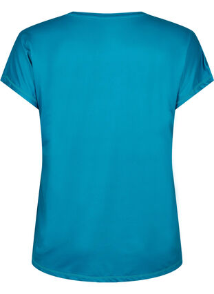 Short-sleeved workout t-shirt, Deep Lagoon, Packshot image number 1