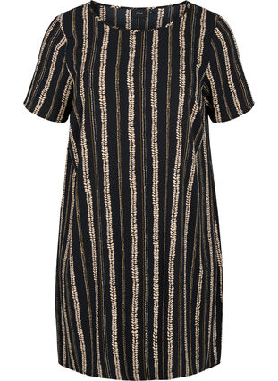 Dress with shorts sleeves, Graphic Stripe, Packshot image number 0