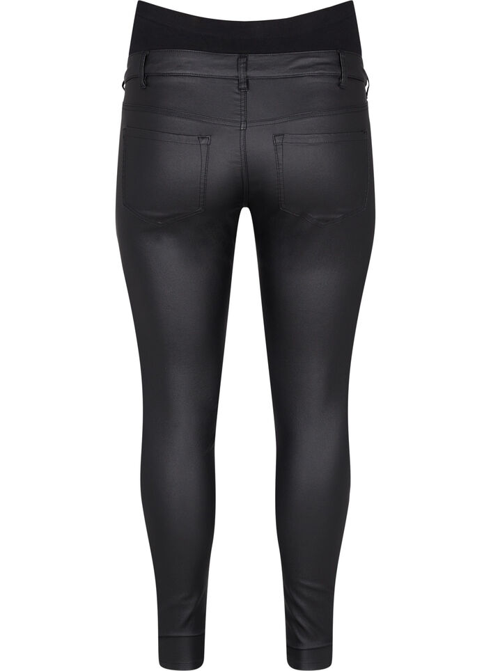 	 Coated Pregnancy Pants, Black, Packshot image number 1