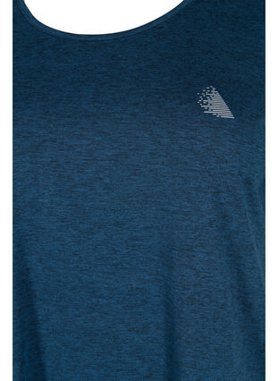 Melange training t-shirt with round neck, Night Sky Mel., Packshot image number 2