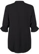 Long viscose shirt with lace detail, Black, Packshot image number 1