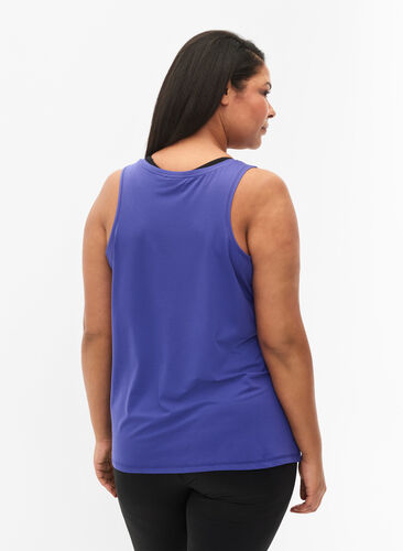 Plain-coloured sports top with round neck, Liberty, Model image number 1