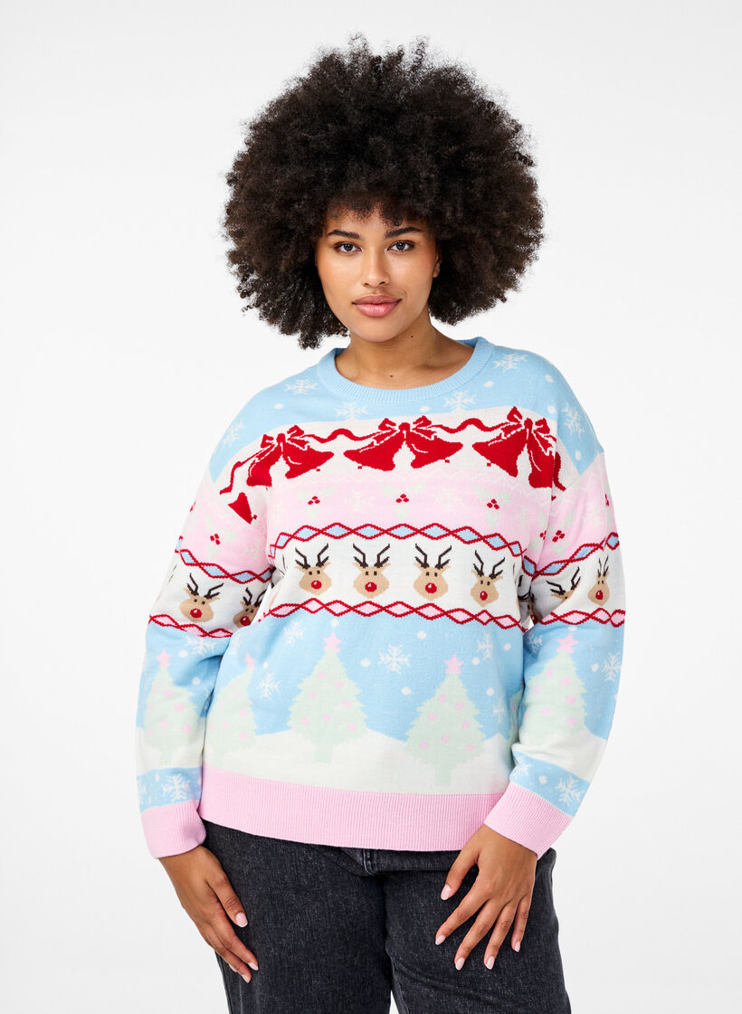 Christmas jumper, Cerulean Comb, Model image number 0