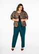 Jacquard Leo jacket with puff sleeves, Brown Leo AOP, Model image number 2