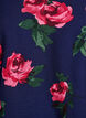 Blouse with rose print and short balloon sleeves, Blue, Packshot image number 2