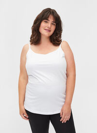 Maternity top with breastfeeding function, Bright White, Model