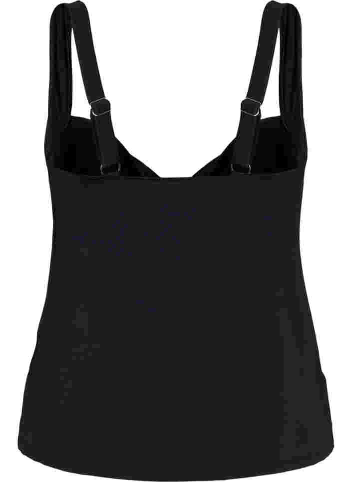 Tankini with a drape front, Black, Packshot image number 1