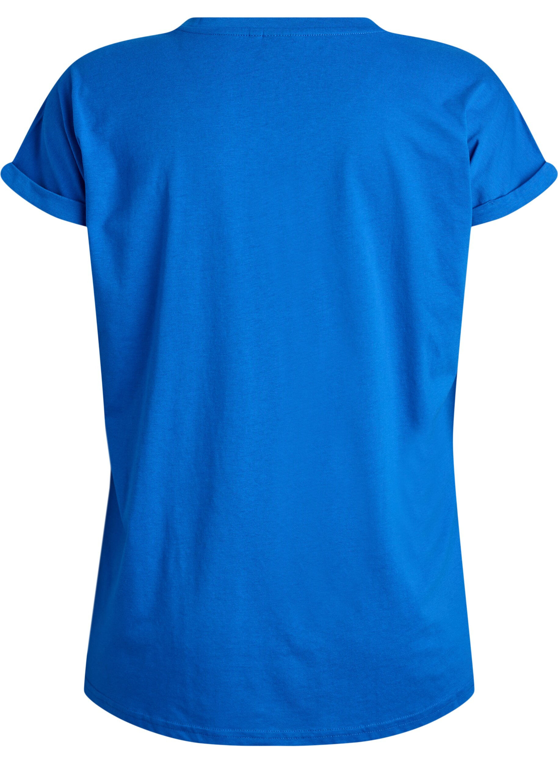 ZizzifashionShort-sleeved t-shirt in a cotton blend, Blue, Packshot image number 1