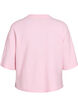 Loose knitted blouse with short sleeves, Rose, Packshot image number 1