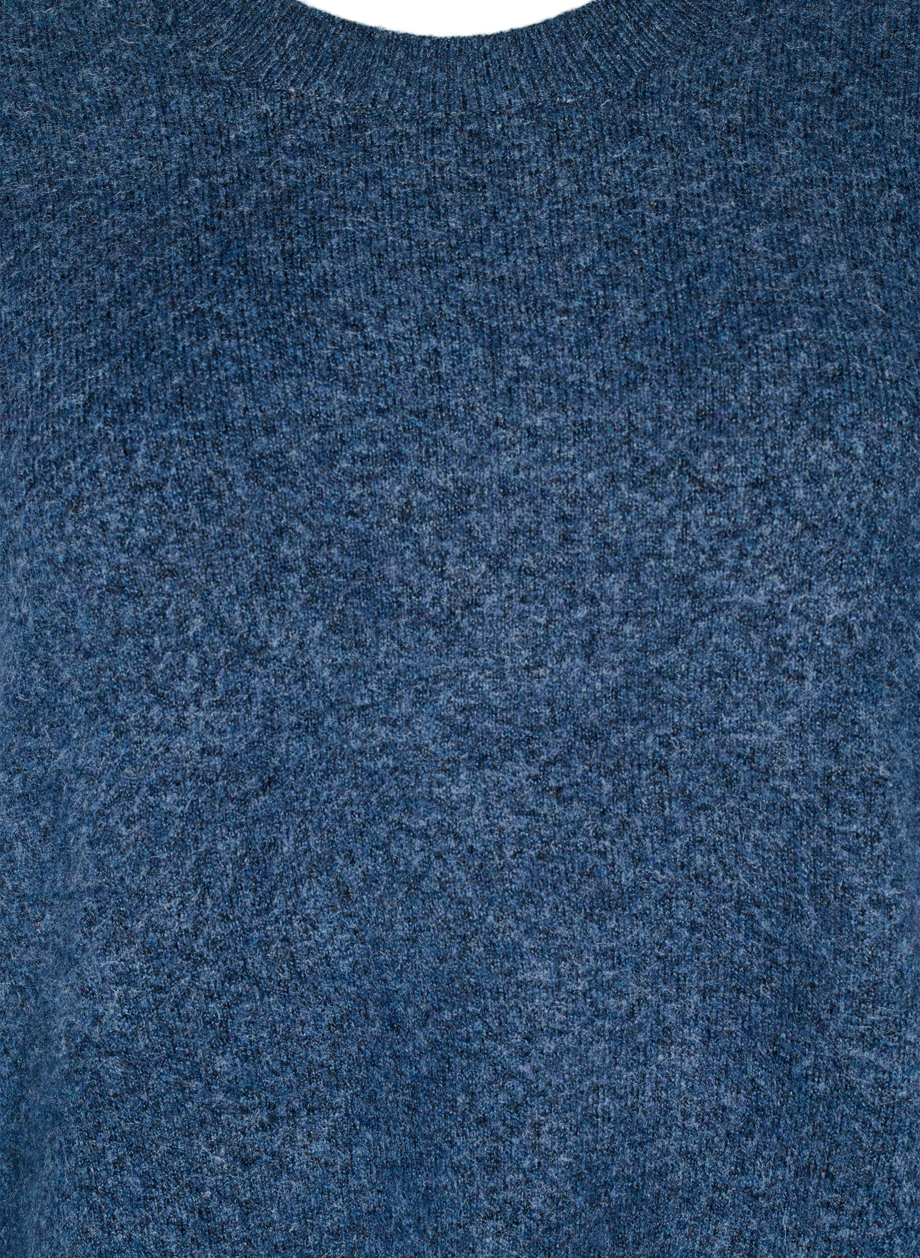 Zizzifashion Knitted dress with slits, Bering Sea Mel., Packshot image number 2