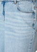 Cropped jeans with a distressed look and raw edges, Light Blue, Packshot image number 2