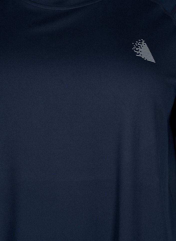 Short-sleeved training t-shirt with round neck, Night Sky, Packshot image number 2