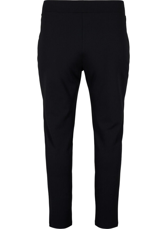 Trousers with pockets and decorative buttons, Black, Packshot image number 1