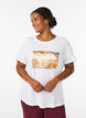 T-shirt with motif, White, Model image number 0